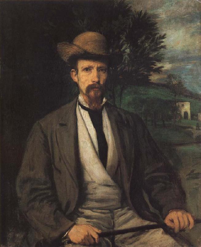 Hans von Maress Self-Portrait with Yellow Hat